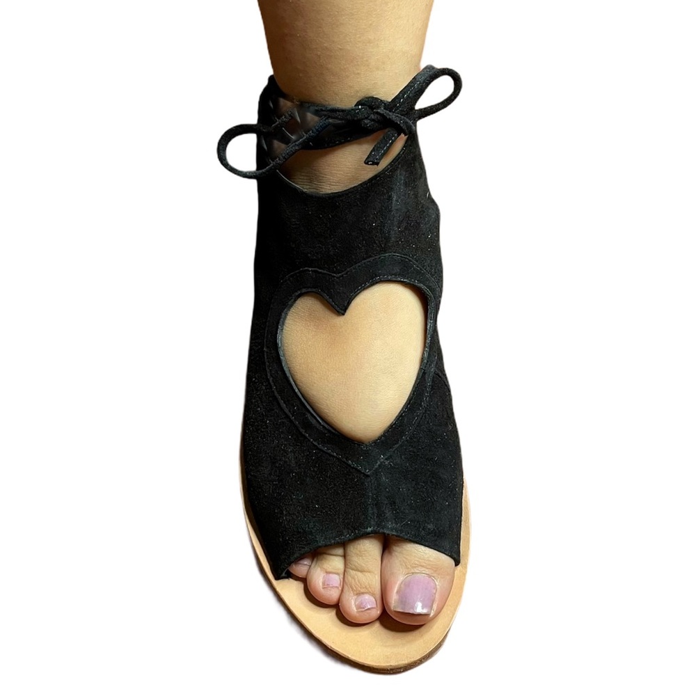 Cornetti RIGHT Single Suede Leather Sandals Heart